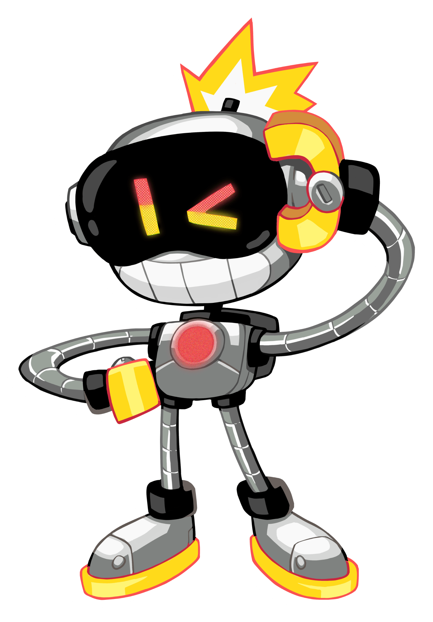 Super Collider's robot mascot